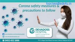 Corona safety measures by Devadoss Multispeciality Hospital