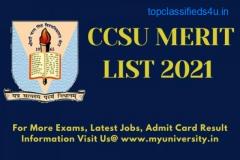 CCSU Merit List 2021