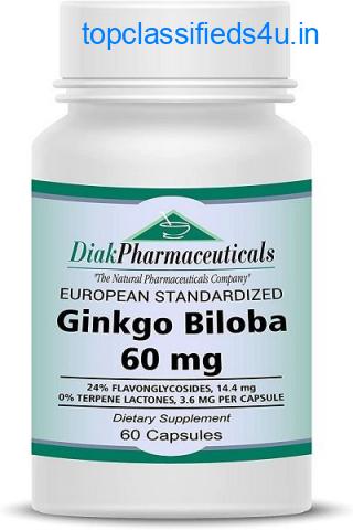 Ginkgo Biloba - European STANDARDIZED Herbal Supplement - Supports Brain Function,