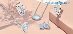 Buy sterling 925 silver moonstone jewelry at Sagacia Jewelry