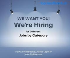 We are hiring For different jobs by Category. 