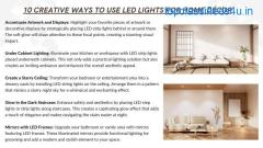 10 creative ways to Use LED lights for Home Décor
