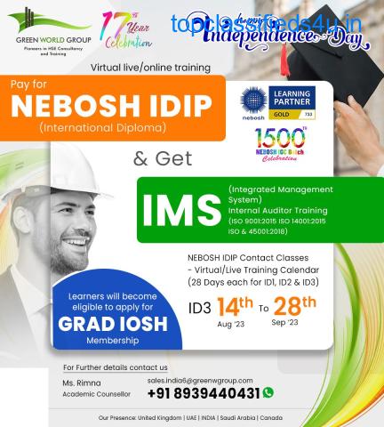 Enroll in NEBOSH IDIP course in Tamil Nadu