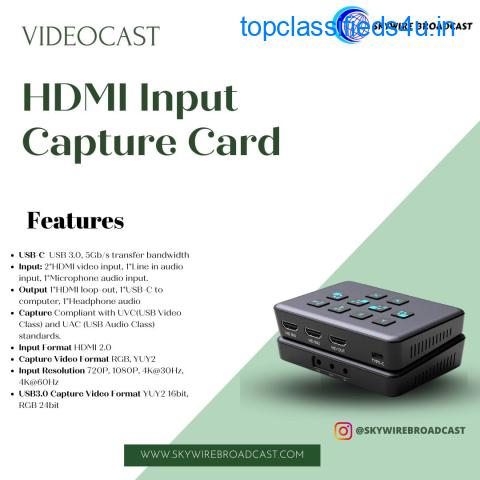 Use HDMI Input Capture Card for video source