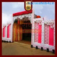 Pink and White Wedding Gate Ranka Tent Suppliers.