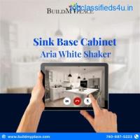 Upgrade Your Kitchen with Aria White Shaker Sink Base Cabinet - 36W x 34-1/2H x 24D